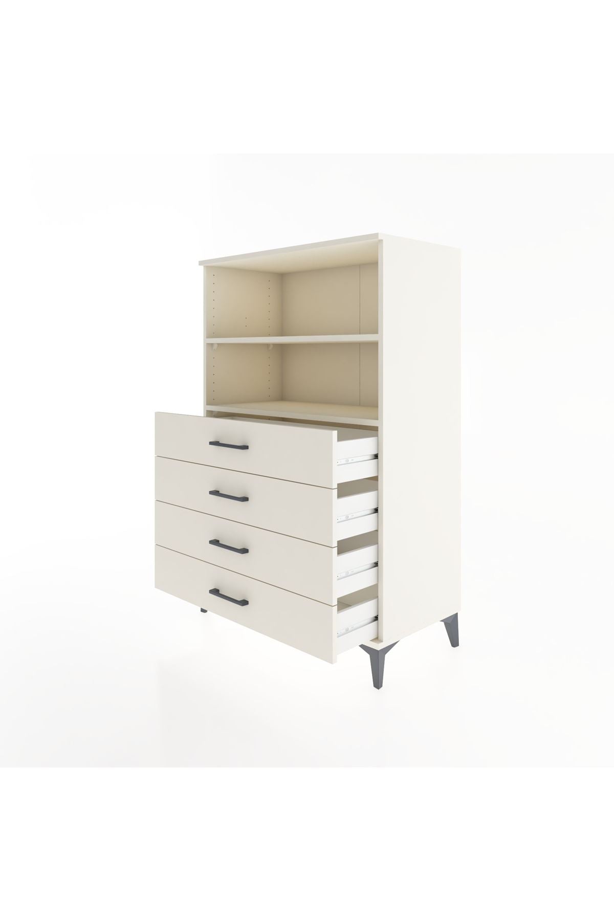 Hyperion Dolap 2 Raflı 4 Çekmeceli 88x44x134 - S51M129V1B