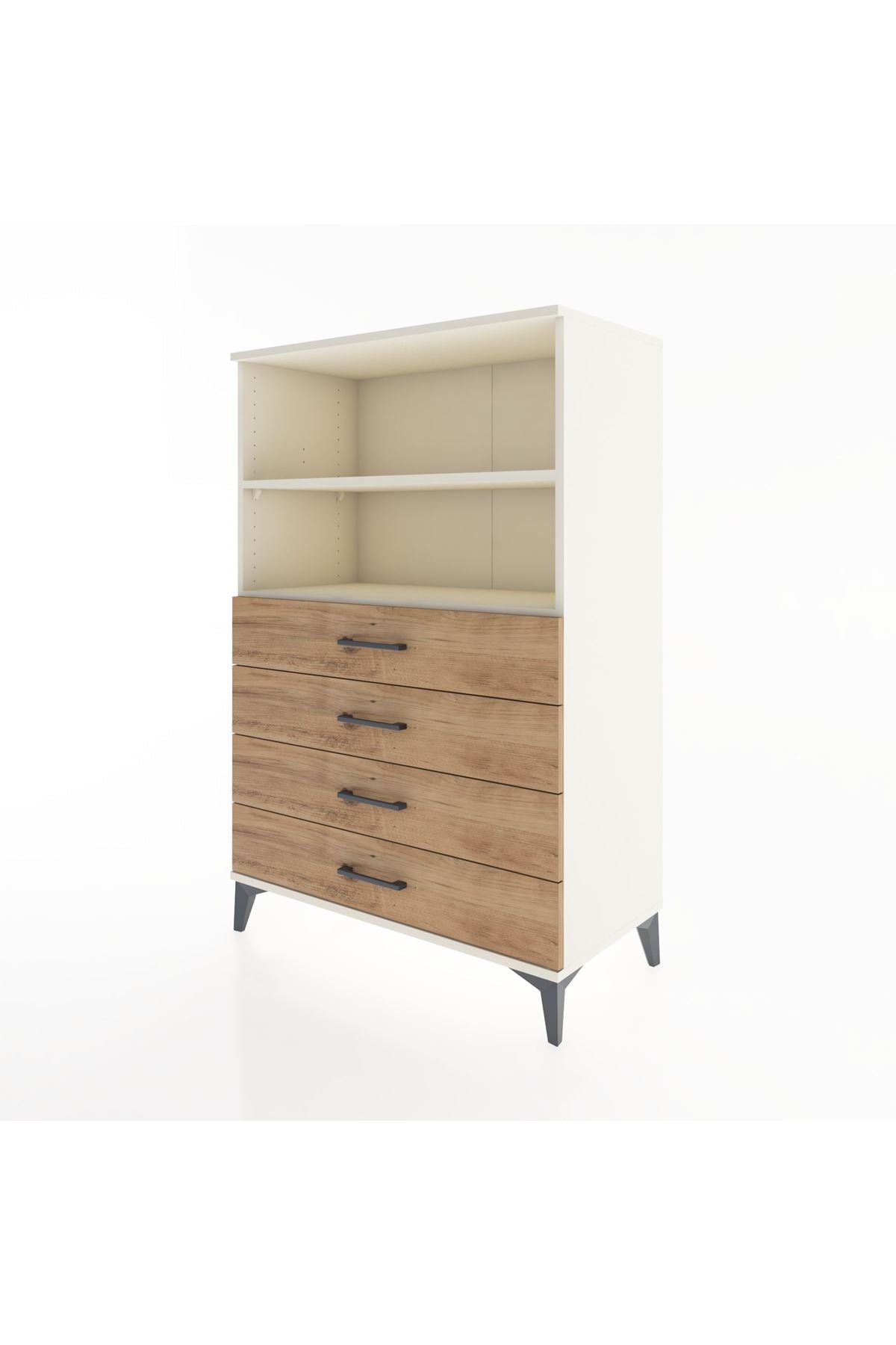 Hyperion Dolap 2 Raflı 4 Çekmeceli 88x44x134 - S51M129V3B