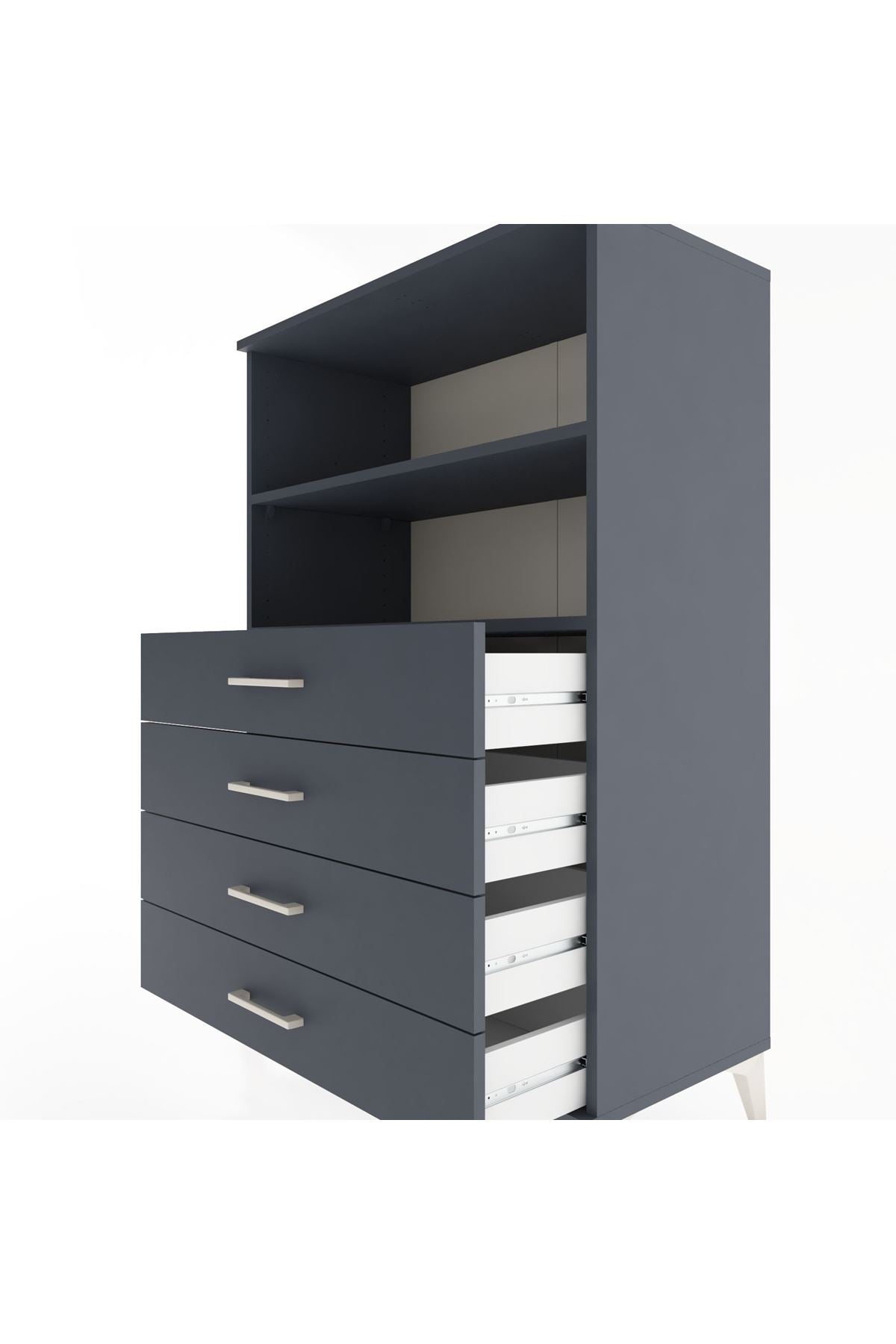 Hyperion Dolap 2 Raflı 4 Çekmeceli 88x44x134 - S51M129V5B