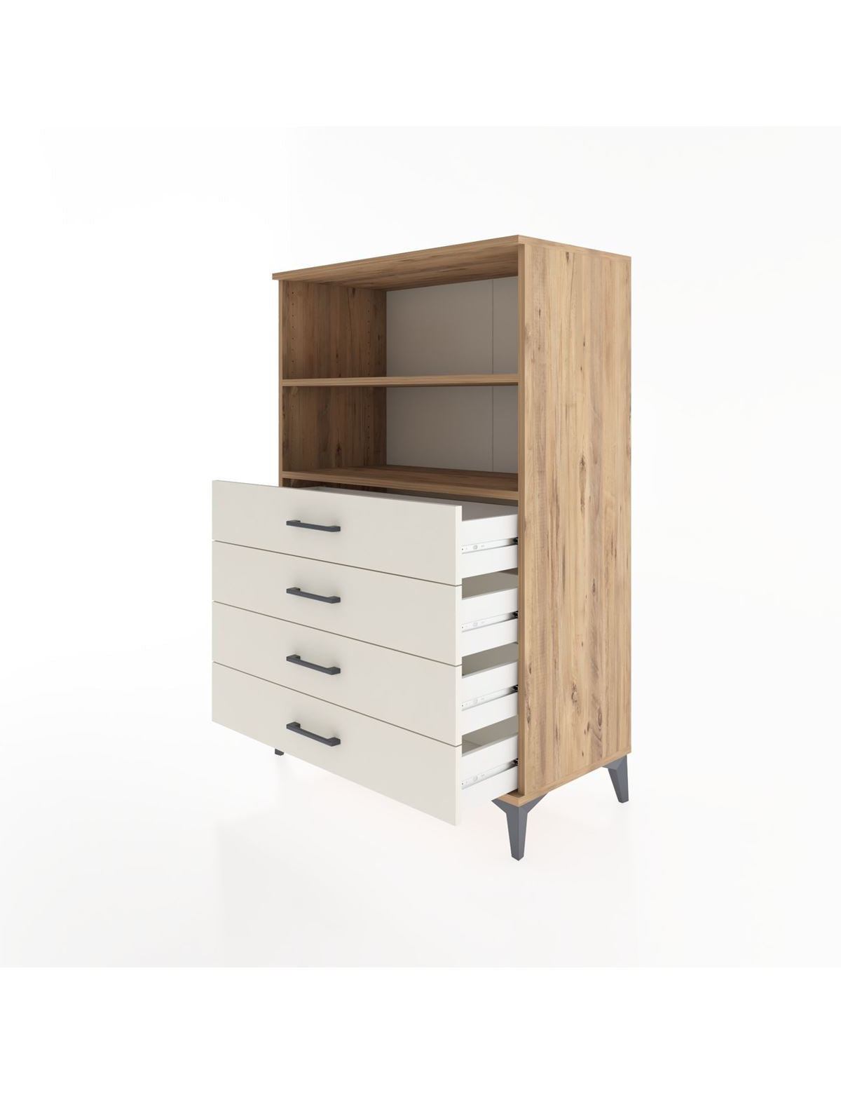 Hyperion Dolap 2 Raflı 4 Çekmeceli 88x44x134 - S51M129V7B