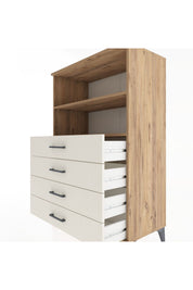 Hyperion Dolap 2 Raflı 4 Çekmeceli 88x44x134 - S51M129V7B