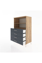Hyperion Dolap 2 Raflı 4 Çekmeceli 88x44x134 - S51M129V8B