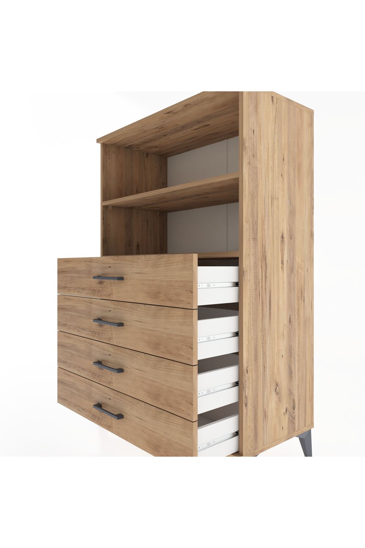 Hyperion Dolap 2 Raflı 4 Çekmeceli 88x44x134 - S51M129V9B