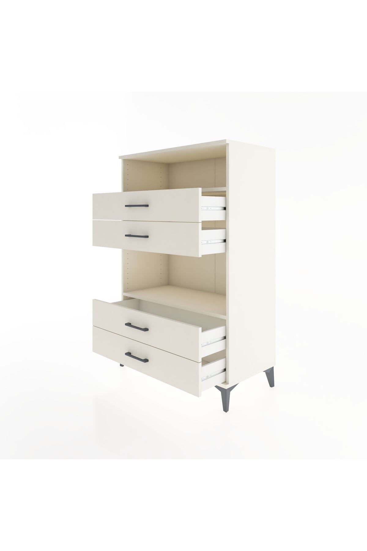 Hyperion Dolap 2 Raflı 4 Çekmeceli 88x44x134 - S51M130V1B
