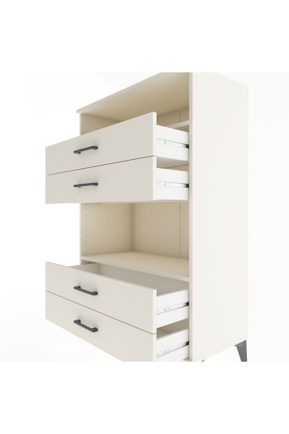Hyperion Dolap 2 Raflı 4 Çekmeceli 88x44x134 - S51M130V1B