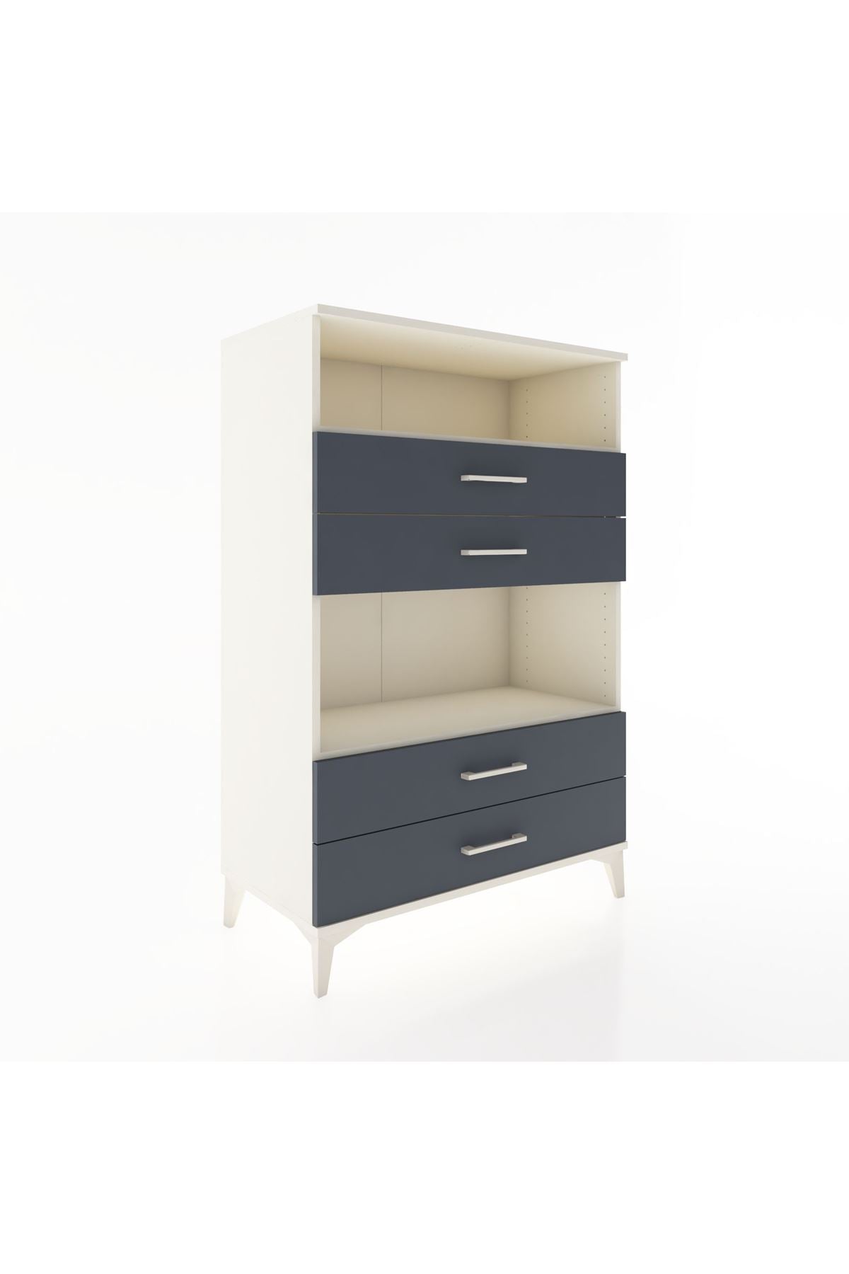 Hyperion Dolap 2 Raflı 4 Çekmeceli 88x44x134 - S51M130V2B