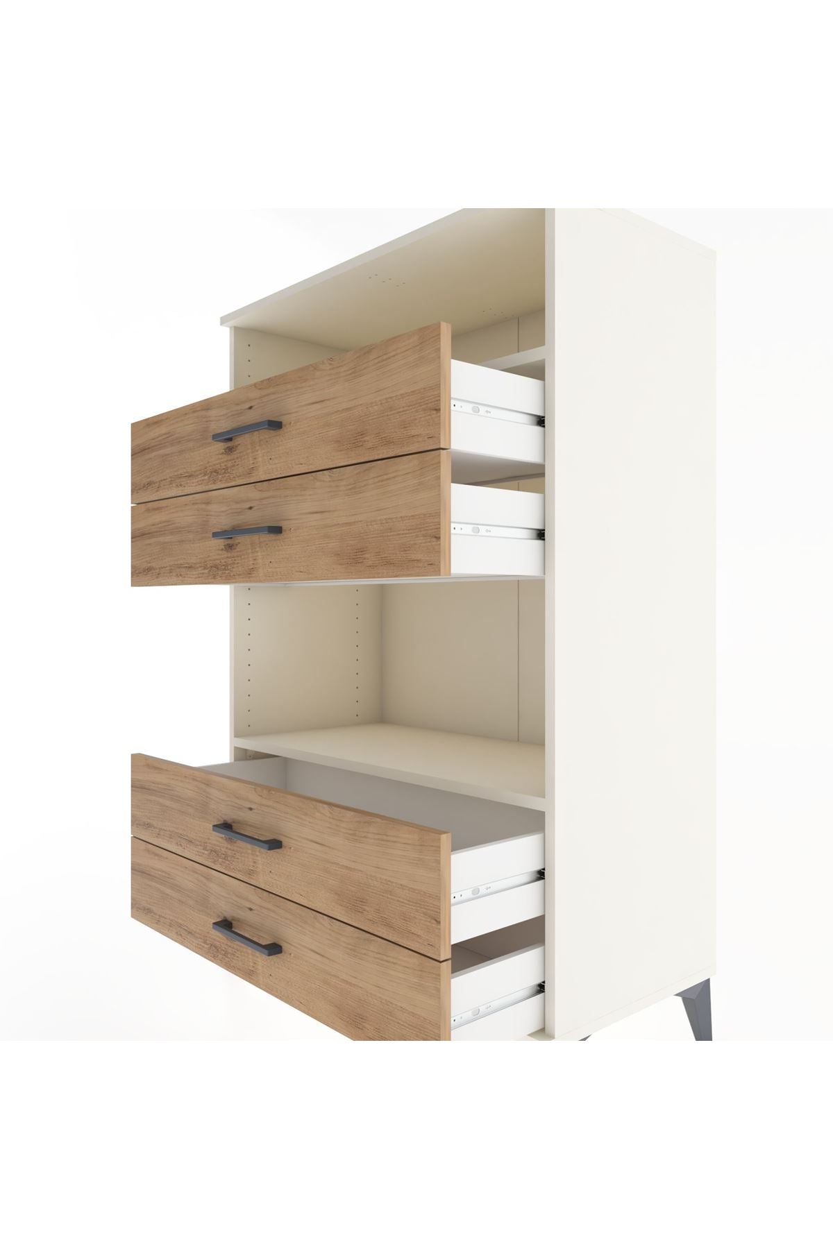 Hyperion Dolap 2 Raflı 4 Çekmeceli 88x44x134 - S51M130V3B