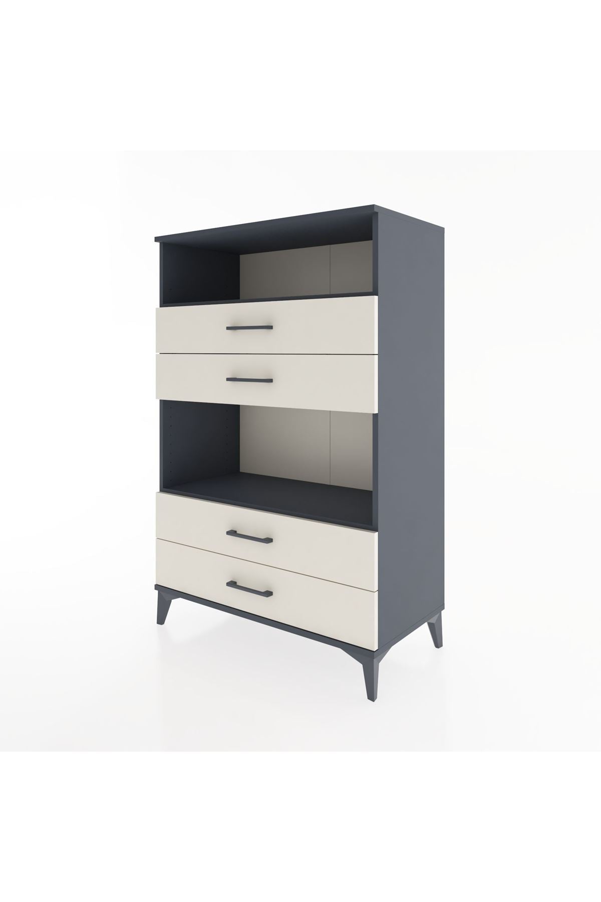 Hyperion Dolap 2 Raflı 4 Çekmeceli 88x44x134 - S51M130V4B