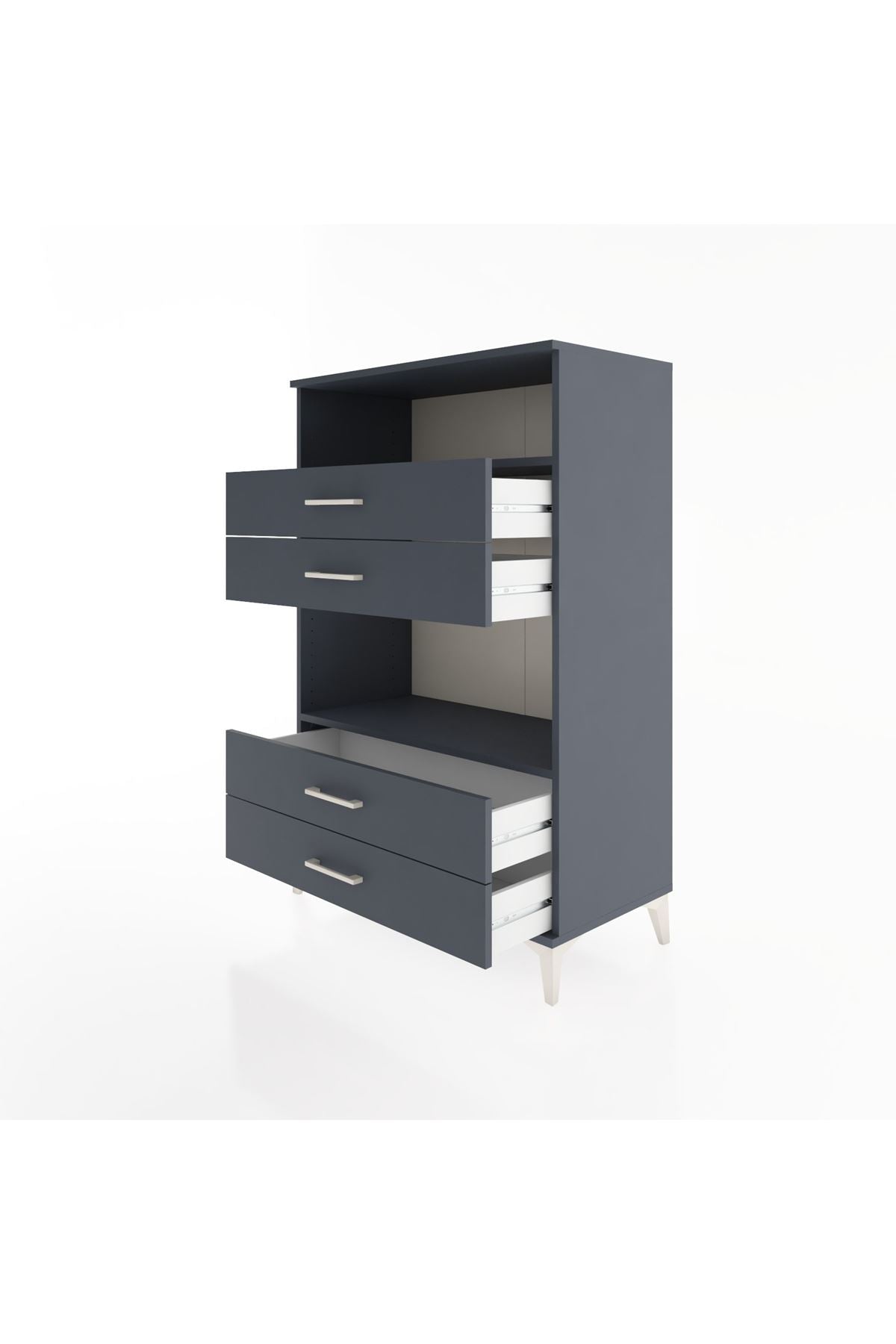 Hyperion Dolap 2 Raflı 4 Çekmeceli 88x44x134 - S51M130V5B