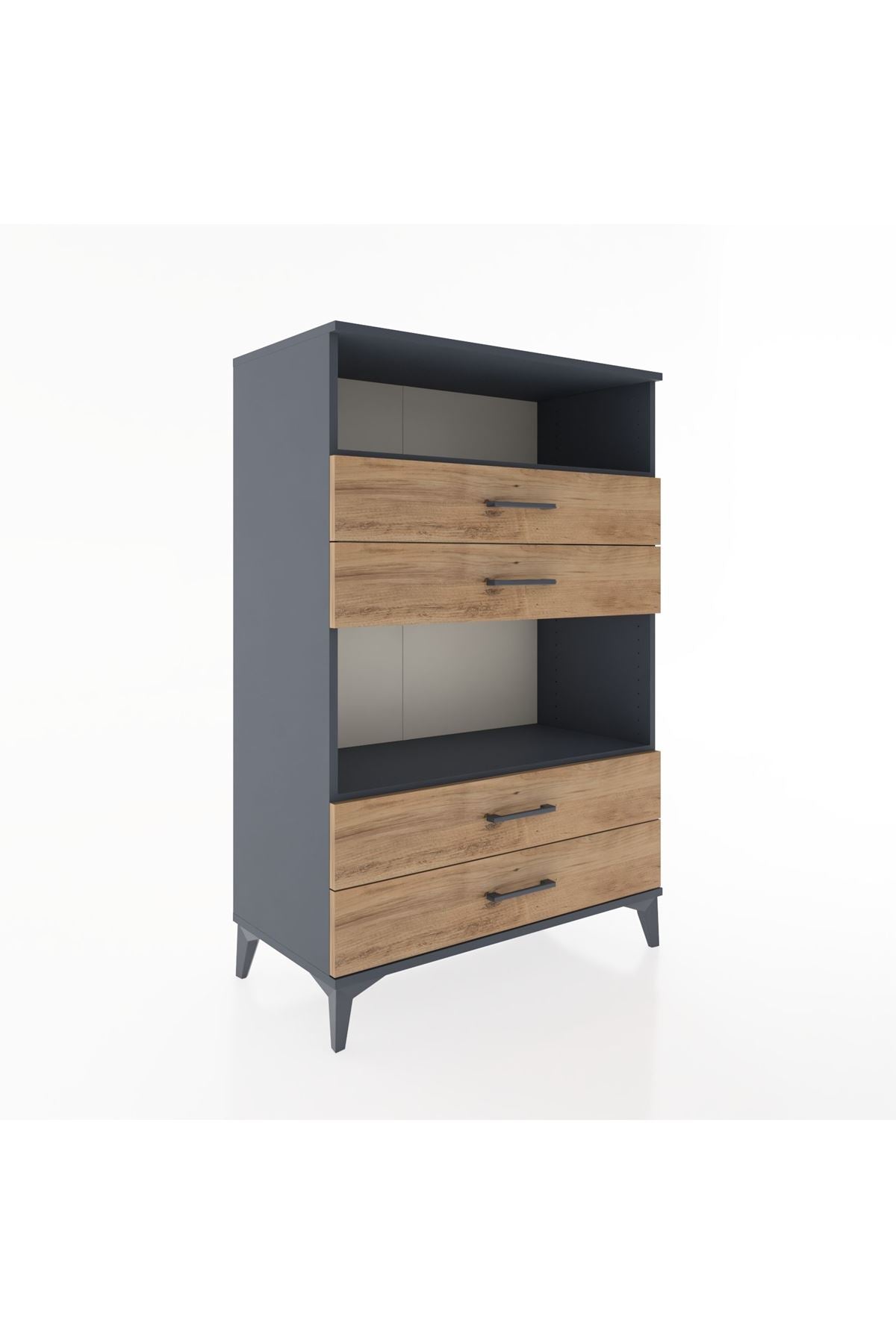 Hyperion Dolap 2 Raflı 4 Çekmeceli 88x44x134 - S51M130V6B