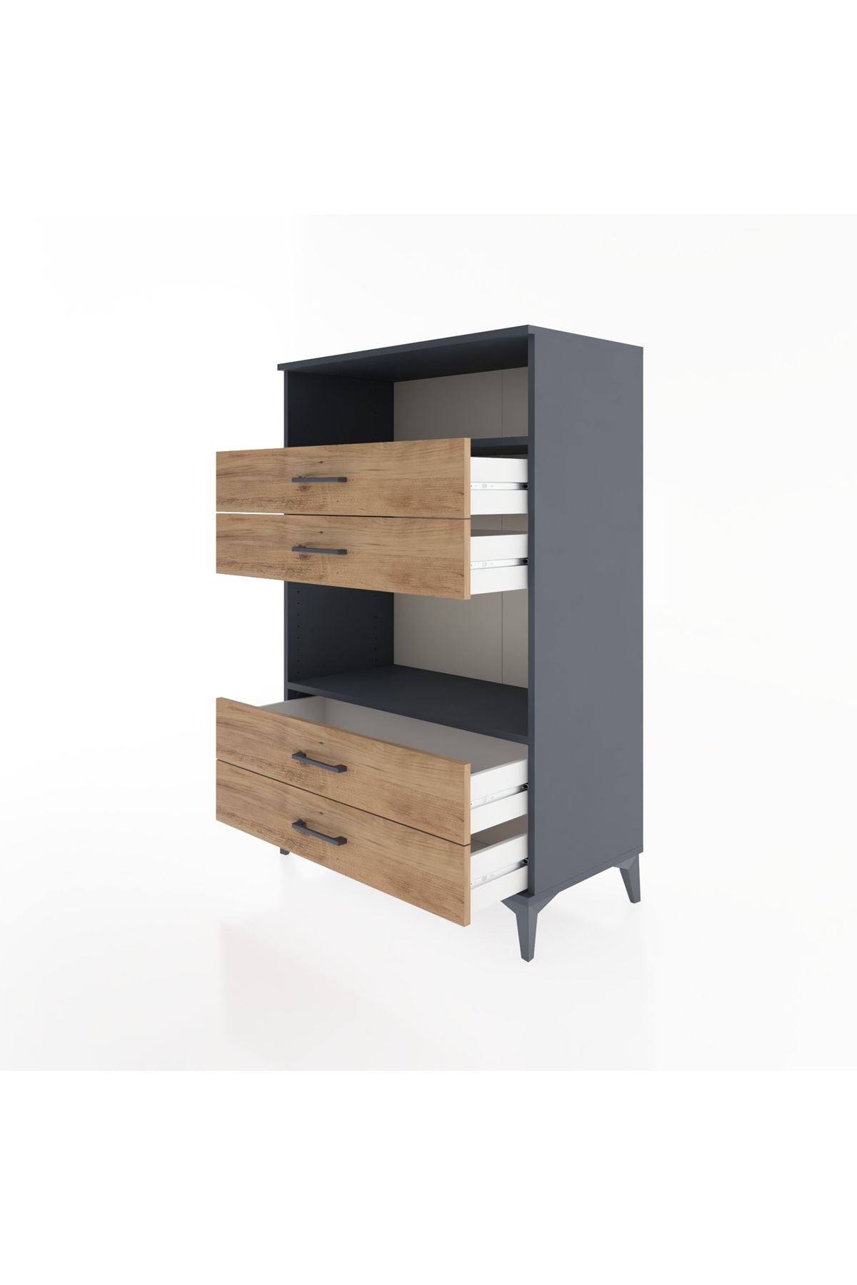Hyperion Dolap 2 Raflı 4 Çekmeceli 88x44x134 - S51M130V6B