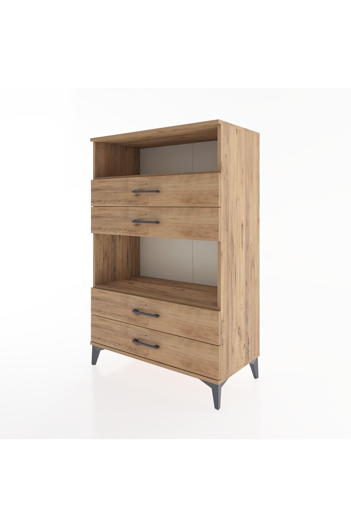 Hyperion Dolap 2 Raflı 4 Çekmeceli 88x44x134 - S51M130V9B
