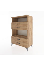 Hyperion Dolap 2 Raflı 4 Çekmeceli 88x44x134 - S51M130V9B
