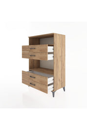 Hyperion Dolap 2 Raflı 4 Çekmeceli 88x44x134 - S51M130V9B
