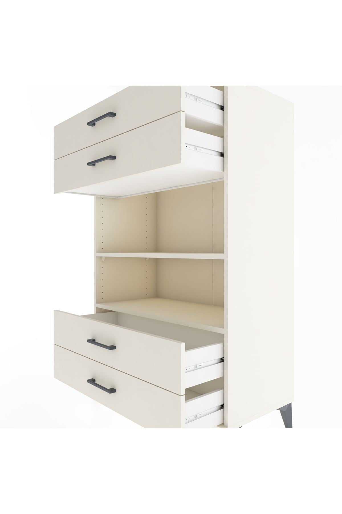 Hyperion Dolap 2 Raflı 4 Çekmeceli 88x44x134 - S51M131V1B