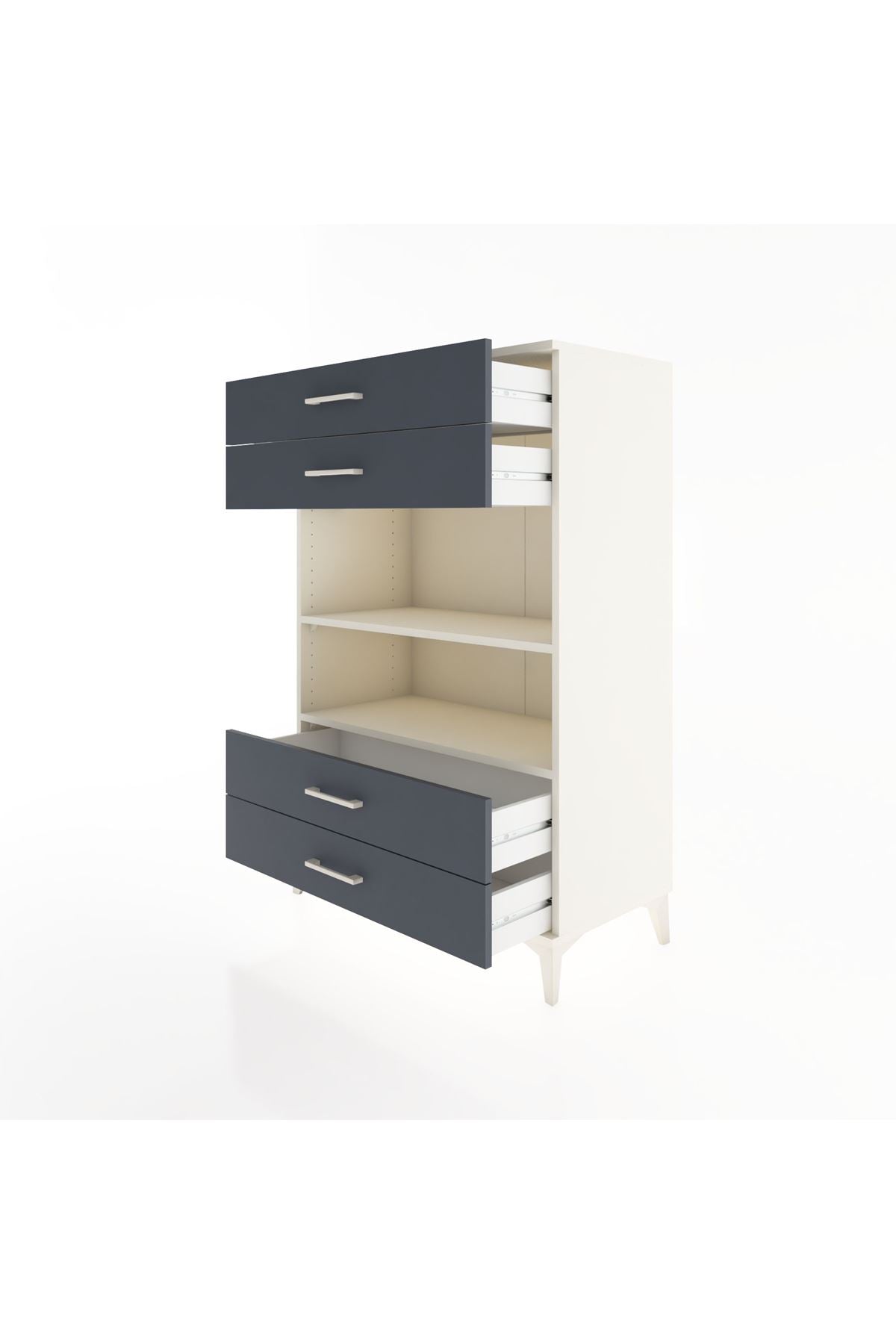 Hyperion Dolap 2 Raflı 4 Çekmeceli 88x44x134 - S51M131V2B