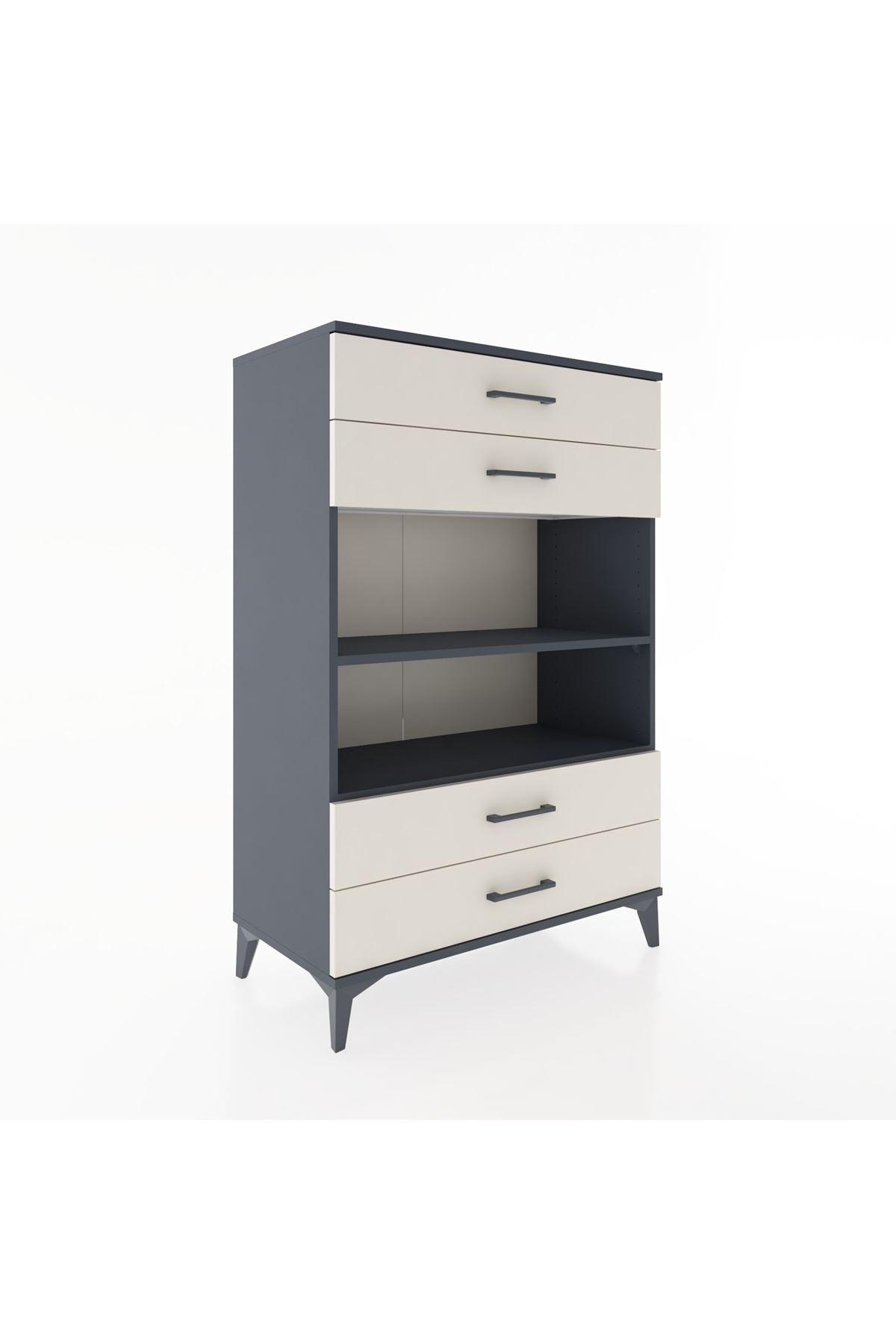 Hyperion Dolap 2 Raflı 4 Çekmeceli 88x44x134 - S51M131V4B