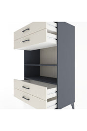 Hyperion Dolap 2 Raflı 4 Çekmeceli 88x44x134 - S51M131V4B