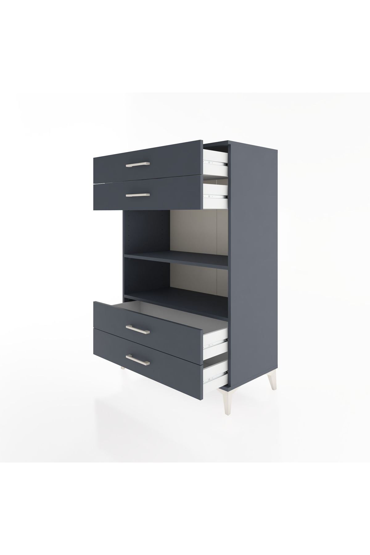 Hyperion Dolap 2 Raflı 4 Çekmeceli 88x44x134 - S51M131V5B