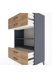 Hyperion Dolap 2 Raflı 4 Çekmeceli 88x44x134 - S51M131V6B