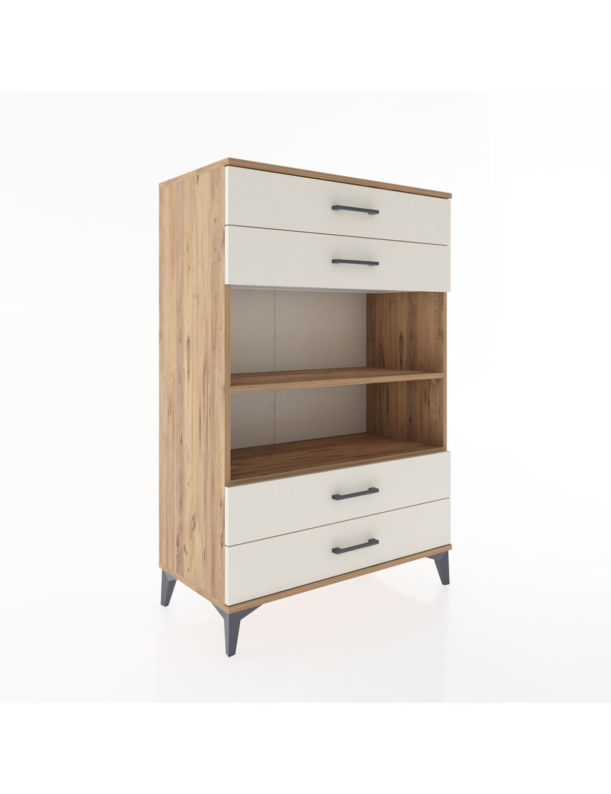 Hyperion Dolap 2 Raflı 4 Çekmeceli 88x44x134 - S51M131V7B