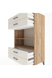 Hyperion Dolap 2 Raflı 4 Çekmeceli 88x44x134 - S51M131V7B