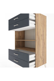 Hyperion Dolap 2 Raflı 4 Çekmeceli 88x44x134 - S51M131V8B