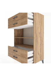 Hyperion Dolap 2 Raflı 4 Çekmeceli 88x44x134 - S51M131V9B