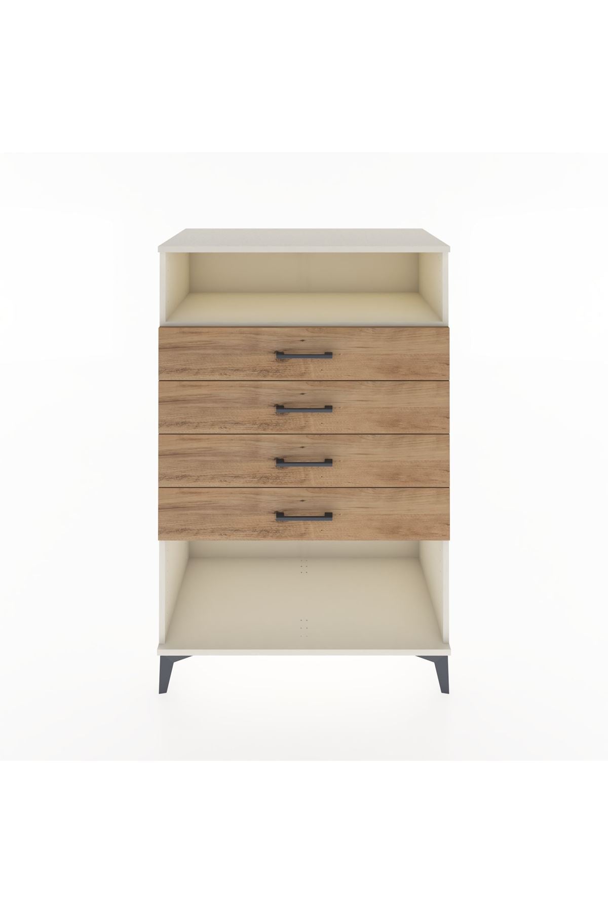 Hyperion Dolap Tek Raflı 4 Çekmeceli 88x44x134 - S51M132V3B