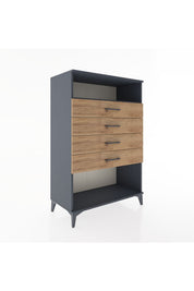 Hyperion Dolap Tek Raflı 4 Çekmeceli 88x44x134 - S51M132V6B
