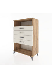 Hyperion Dolap Tek Raflı 4 Çekmeceli 88x44x134 - S51M132V7B