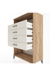 Hyperion Dolap Tek Raflı 4 Çekmeceli 88x44x134 - S51M132V7B
