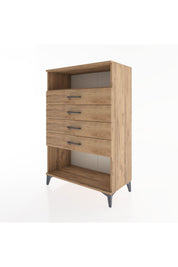 Hyperion Dolap Tek Raflı 4 Çekmeceli 88x44x134 - S51M132V9B