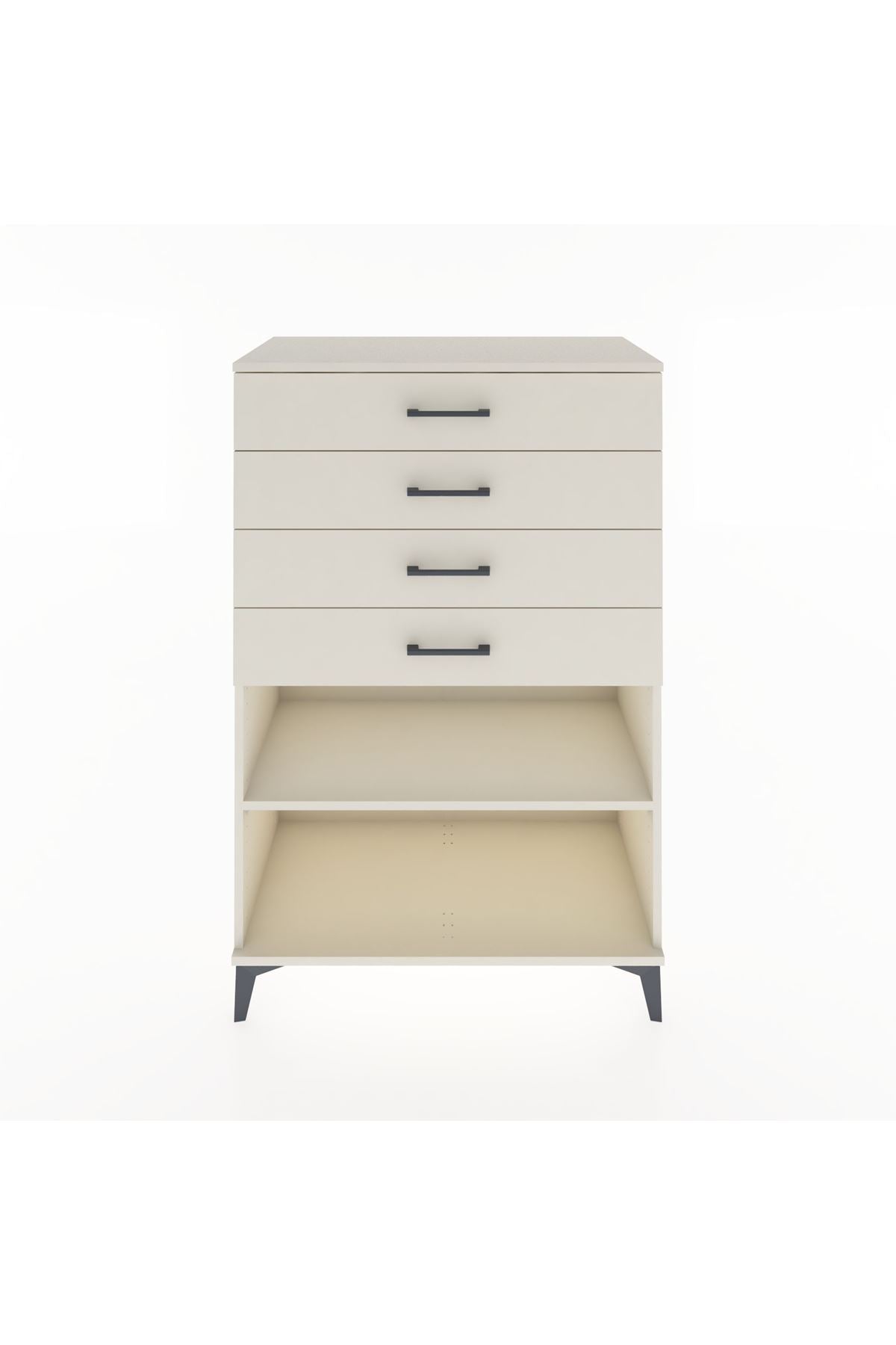 Hyperion Dolap Tek Raflı 4 Çekmeceli 88x44x134 - S51M133V1B