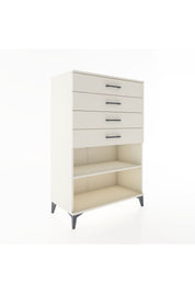 Hyperion Dolap Tek Raflı 4 Çekmeceli 88x44x134 - S51M133V1B