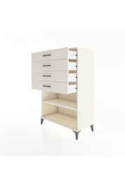 Hyperion Dolap Tek Raflı 4 Çekmeceli 88x44x134 - S51M133V1B