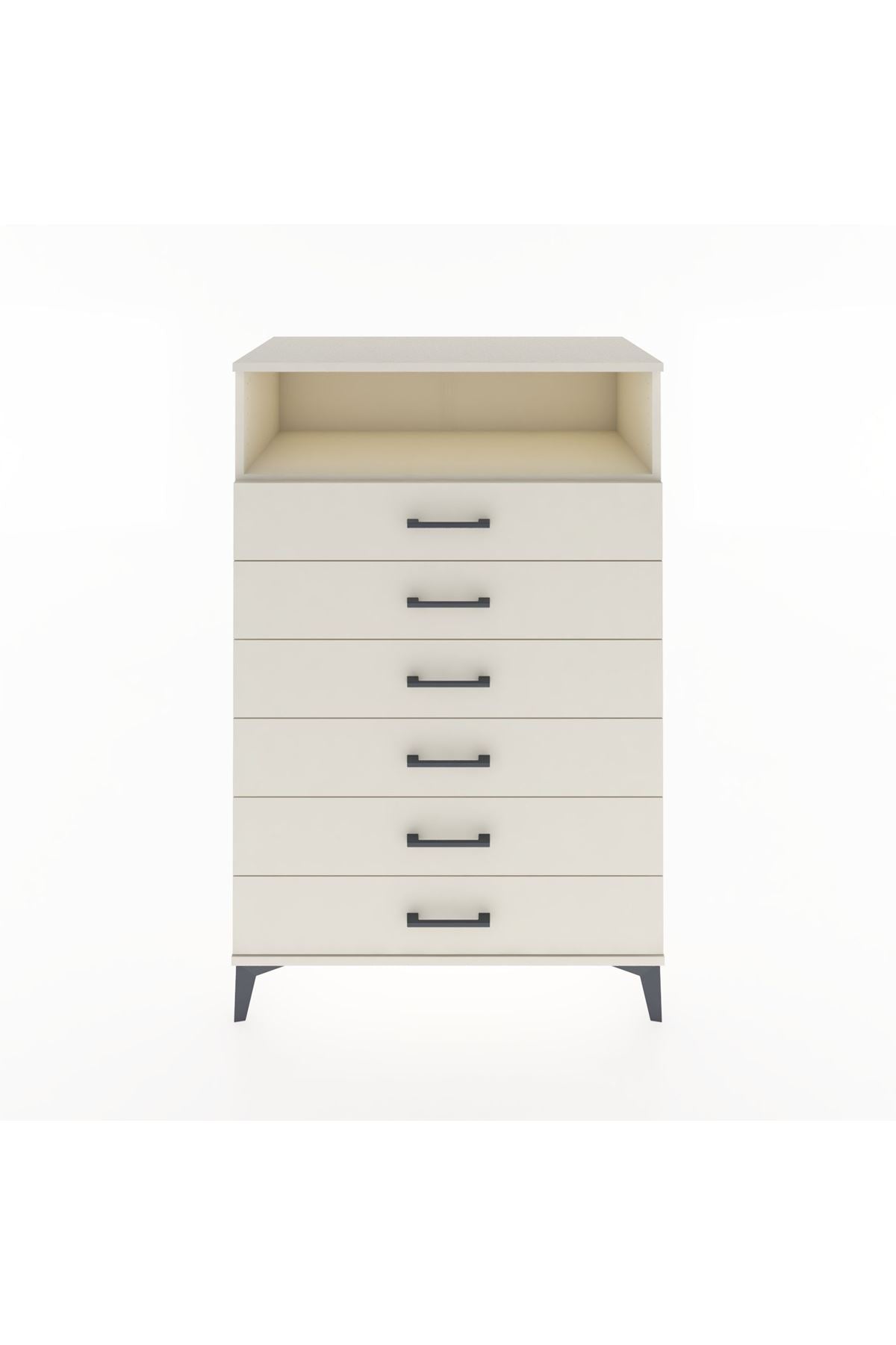 Hyperion Dolap Tek Raflı 6 Çekmeceli 88x44x134 - S51M134V1B