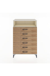 Hyperion Dolap Tek Raflı 6 Çekmeceli 88x44x134 - S51M134V3B
