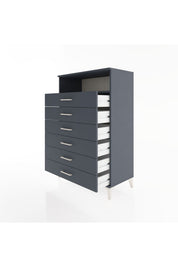 Hyperion Dolap Tek Raflı 6 Çekmeceli 88x44x134 - S51M134V5B