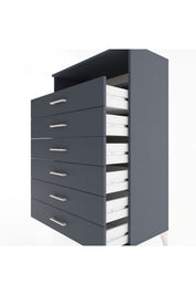Hyperion Dolap Tek Raflı 6 Çekmeceli 88x44x134 - S51M134V5B