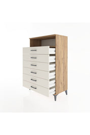 Hyperion Dolap Tek Raflı 6 Çekmeceli 88x44x134 - S51M134V7B