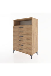 Hyperion Dolap Tek Raflı 6 Çekmeceli 88x44x134 - S51M134V9B
