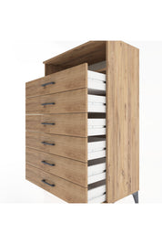 Hyperion Dolap Tek Raflı 6 Çekmeceli 88x44x134 - S51M134V9B