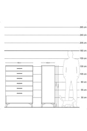 Hyperion Dolap 6 Çekmeceli 88x44x134 - S51M135V3B