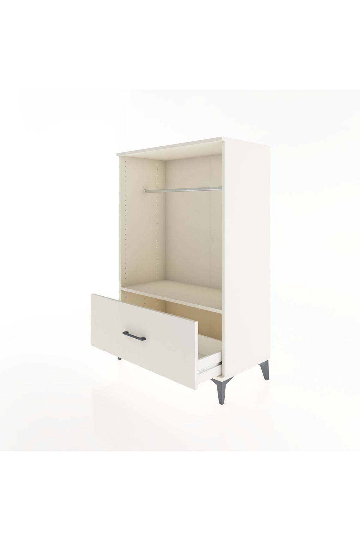 Hyperion Dolap Tek Raflı Tek Çekmeceli Tek Askılı 88x44x134 - S51M139V1B