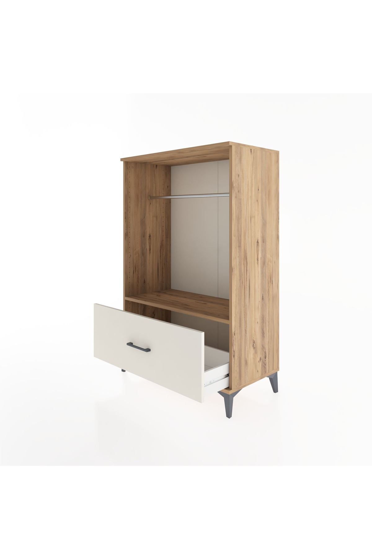 Hyperion Dolap Tek Raflı Tek Çekmeceli Tek Askılı 88x44x134 - S51M139V7B