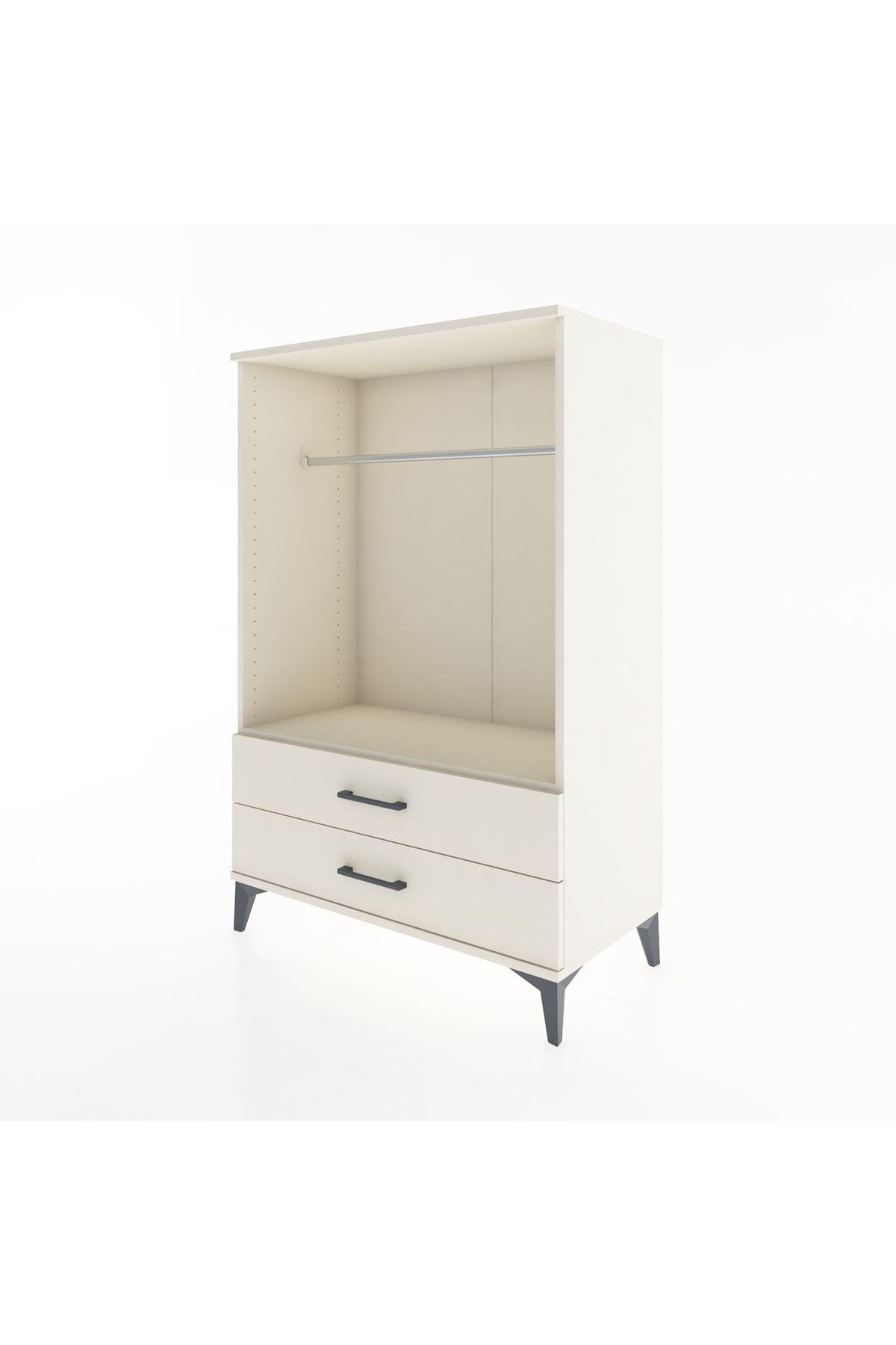 Hyperion Dolap Tek Raflı 2 Çekmeceli Tek Askılı 88x44x134 - S51M140V1B