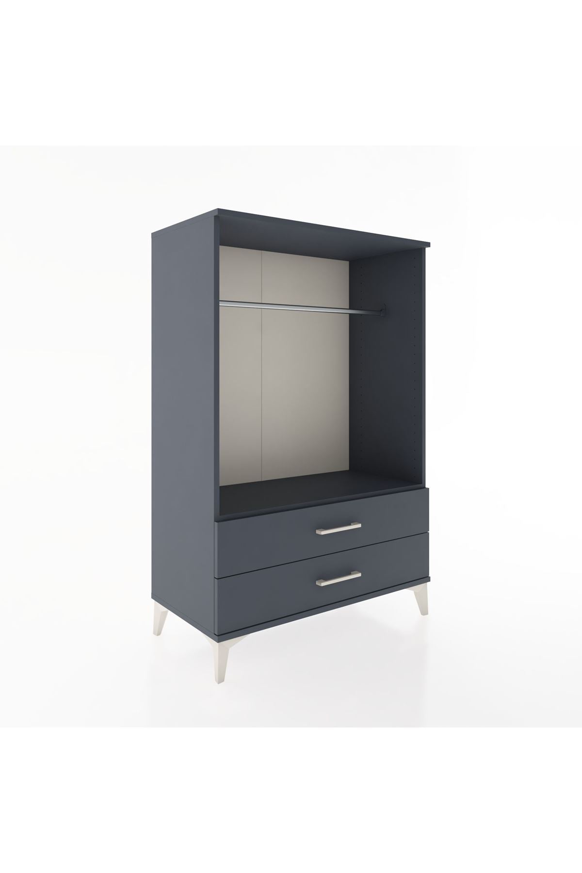 Hyperion Dolap Tek Raflı 2 Çekmeceli Tek Askılı 88x44x134 - S51M140V5B
