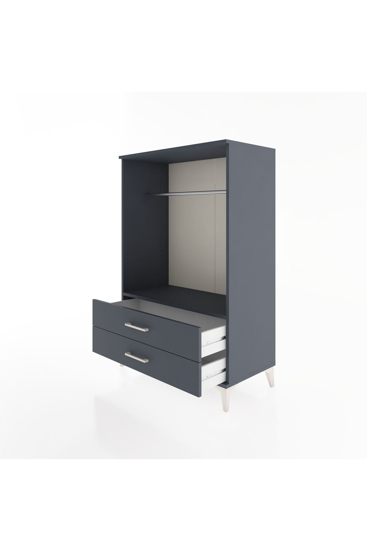 Hyperion Dolap Tek Raflı 2 Çekmeceli Tek Askılı 88x44x134 - S51M140V5B