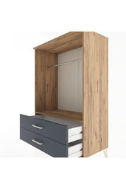 Hyperion Dolap Tek Raflı 2 Çekmeceli Tek Askılı 88x44x134 - S51M140V8B